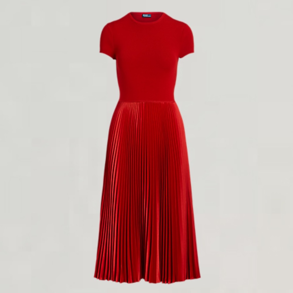 Polo Ralph Lauren Hybrid Pleated Dress